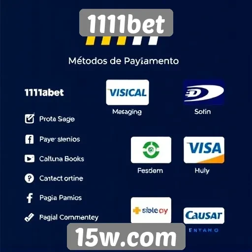 Métodos de pagamento disponíveis no 1111bet